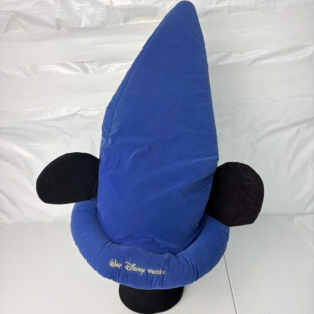 Walt Disney World Fantasia Blue & Gold Flashing Light Sorcerer Wizard Hat